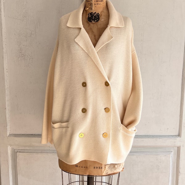 90s vintage Rodier cardigan sweater coat oversized