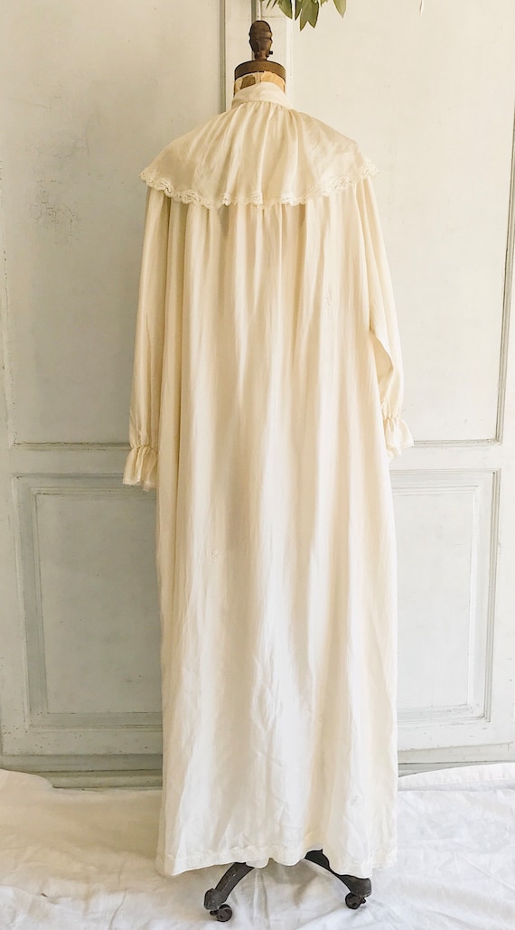 Long silk nightgown and robe - image 7