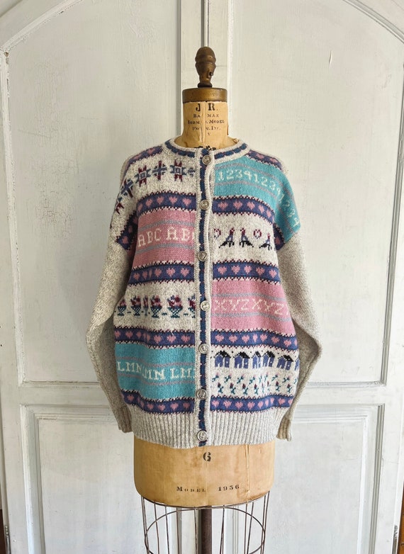 80s vintage Woolrich cardigan | wool heart sweater