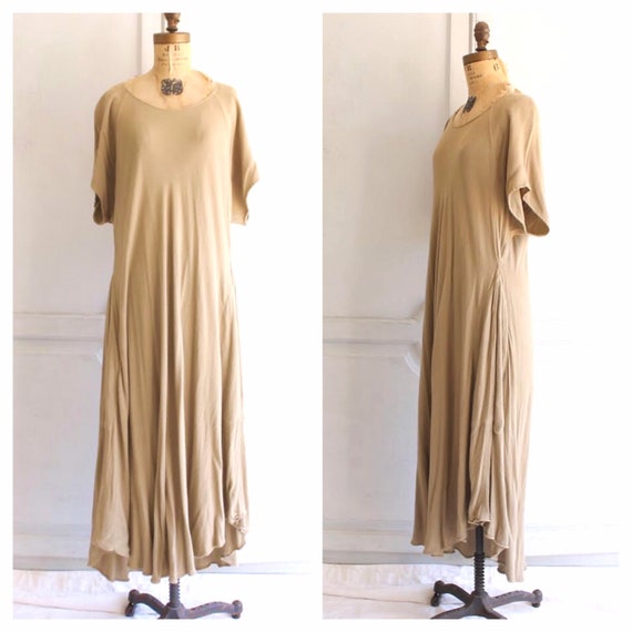Deadstock vintage tent dress woven kaftan maxi dre