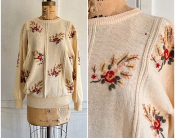 Embroidered sweater vintage