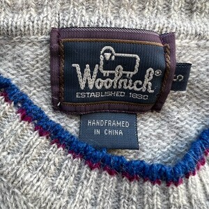 Vintage Woolrich sweater alphabet sweater wool heart sweater image 4