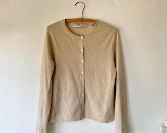 Cardigan/top Alexander McQueen 100% Cachemire Vintage - Taille M/I44, Neuf Avec étiquettes, Bleu