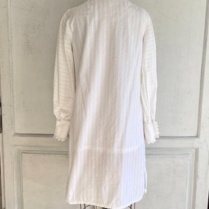 vintage 60s dress white cotton ruffled mini dress zdjęcie 3