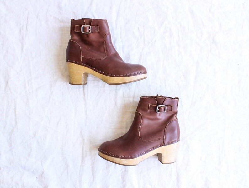 clog ankle booties