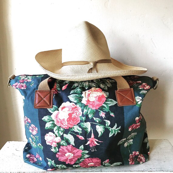 Vintage Laura Ashley floral tote