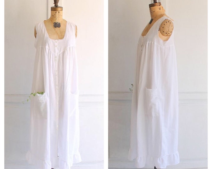 Vintage White Cotton Prairie Dress Victorian Style Dress White - Etsy