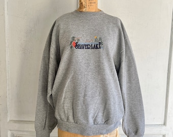 Embroidered sweatshirt vintage California Shaver Lake