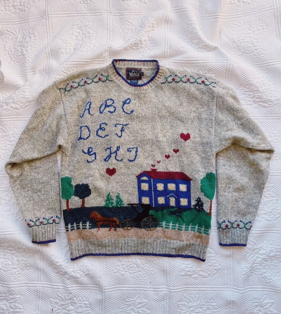 Vintage Woolrich sweater | alphabet sweater | woo… - image 1