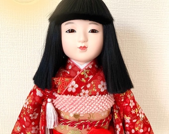 市松人形 日本製 ヴィンテージ ハンドメイド アートドール 胡粉と