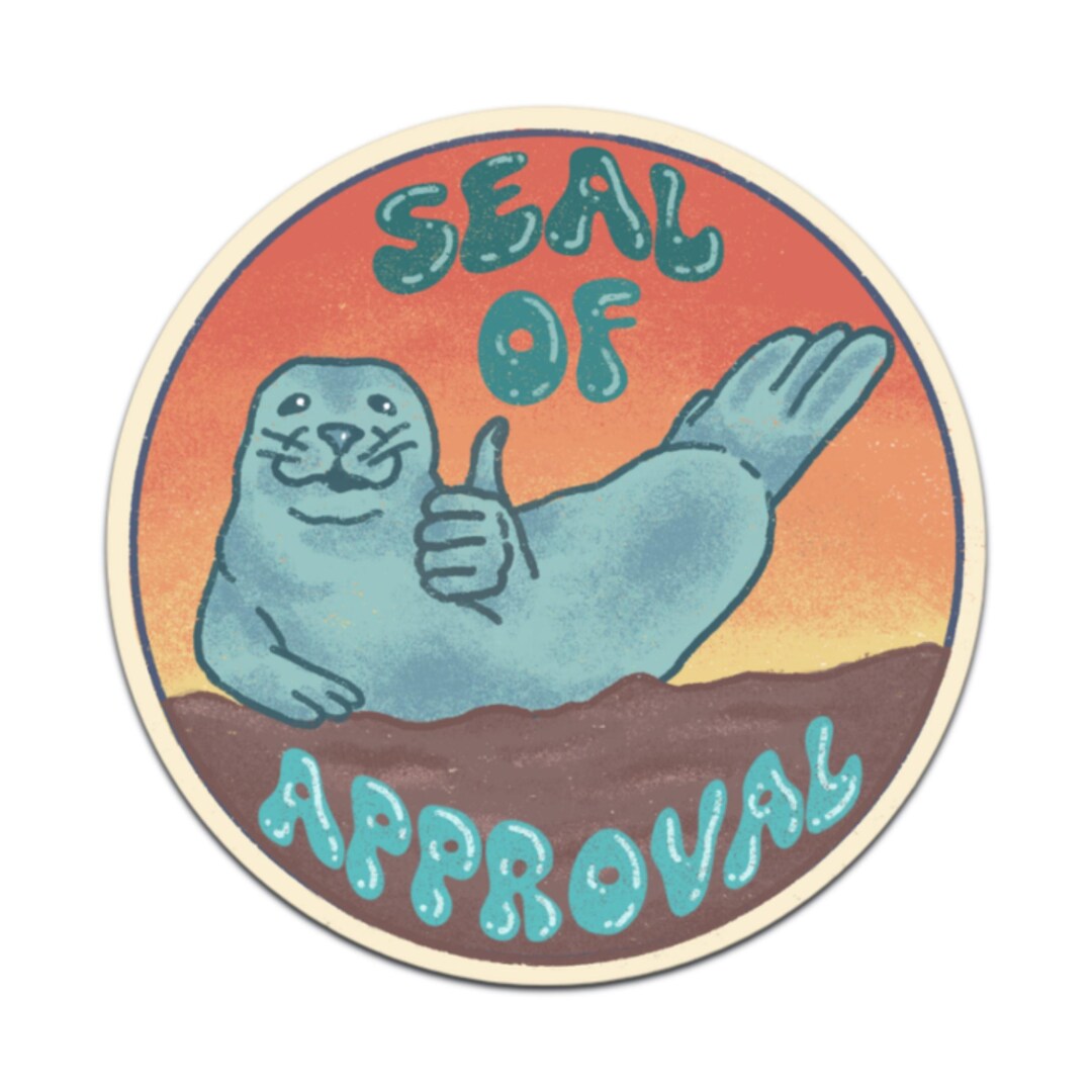 Seal of Approval Sticker Thumbs up Vinyl Decal. - Etsy