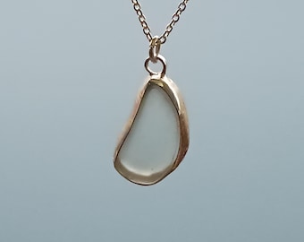 Silver Sea Glass Pendant