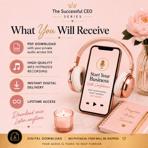 Start Your Business With Confidence, Program Your Female Entrepreneur Success Mindset, Hypnosis MP3 Download image 4