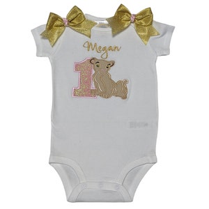 NALA Lion King PERSONALIZED Sparkle Bodysuit Shirt or Tank Top 1st 2nd 3rd 4th 5th 6th 7th 8th Birthday Nala Top