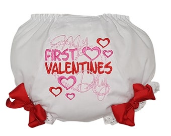 My First Valentine's Day Boutique Bow Diaper COVER BLOOMERS Valentine's Day Bloomers