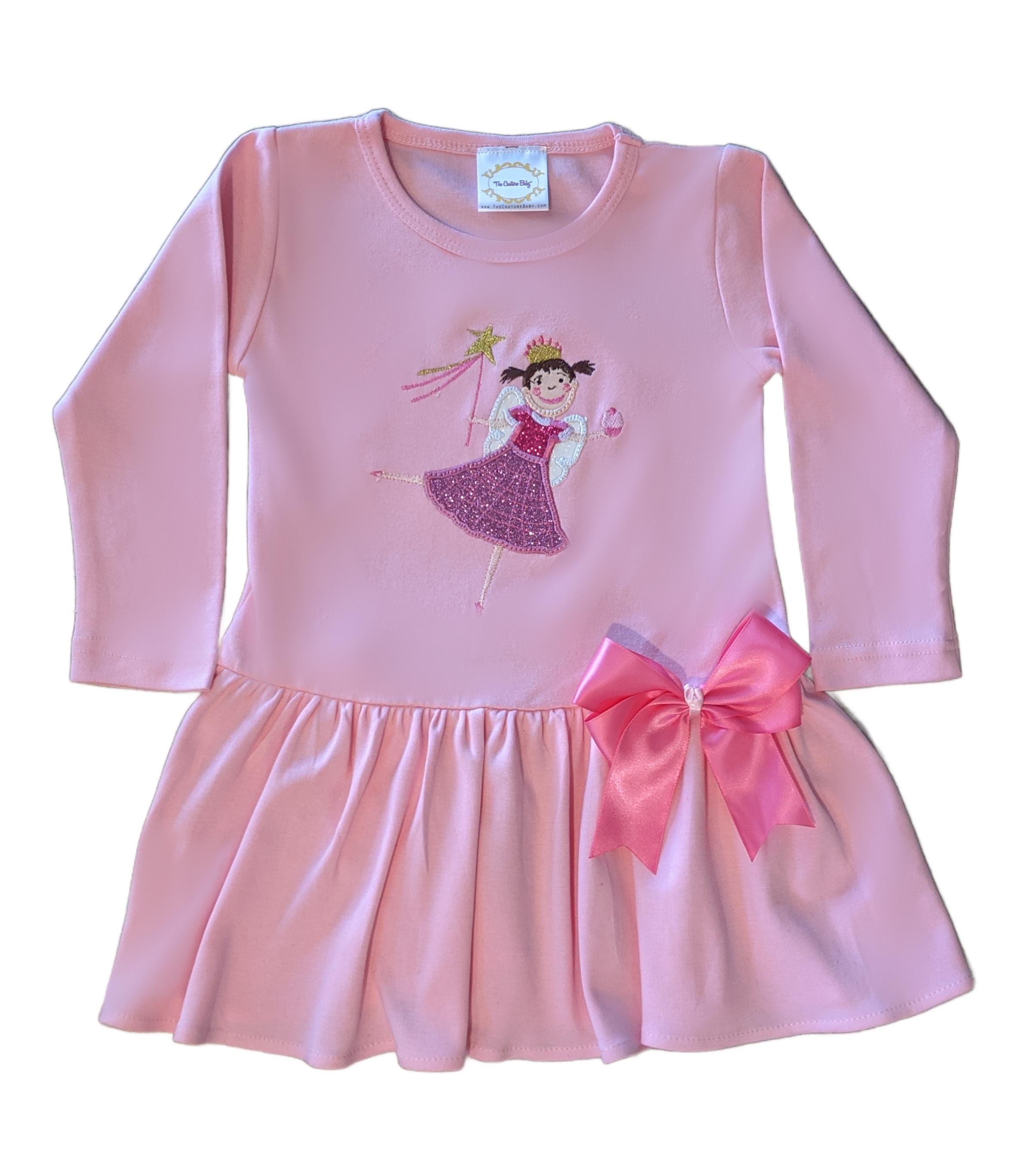 PINKALICIOUS PERSONALIZED Glitter Pink Dress Girl Birthday Pinkalicious  Pink \u0026 Hot Pink Dress, image size:2397x2732