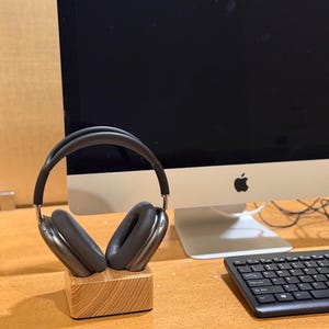 Wooden Stand for AirPods Max , Max 2 – Premium Ash Wood, Minimalist Design, Durable & Perfect for Apple Accessories