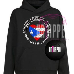 Proud Puerto Rican | Not Garbage | Heavy Cotton Hoodie | Unisex Sweatshirt | Boricua | Statement | Pullover | flag | Gifts | Puerto Rico