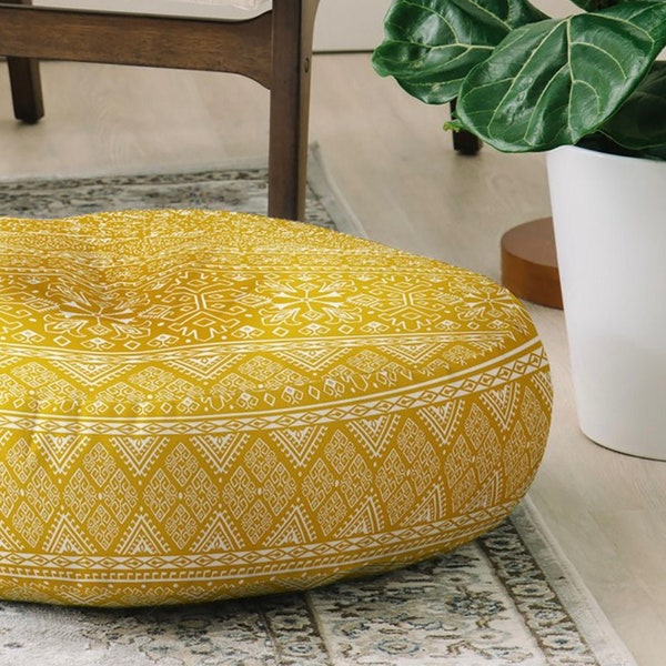 Yellow Floor Pillow Etsy