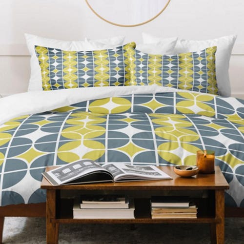Mid Century Modern Comforter / Retro Style Bedding / Queen - Etsy