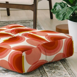 Floor Pillow // Floor Cushion // Retro Decor // Bold Prints // Round Floor Pillow // Square Floor Pillow // Floor Seating //Spectrum Design