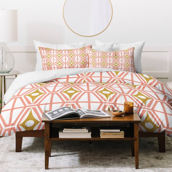 Pink Duvet Cover Queen Etsy