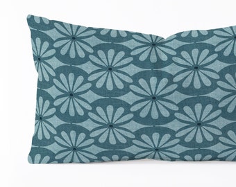 Teal Rectangular Pillow / Lumbar Pillow / Moroccan Decor / Throw Pillow / Decorative Pillows / Boho Pillow / Teal Decor / Geometric Pillow