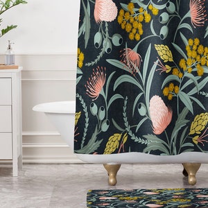 Bohemian Shower Curtain // Floral Shower Curtain // Bathroom Decor // Boho Style // Floral Print // Fabric Shower Curtain / Flora Australis