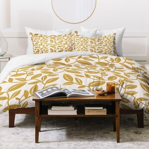 Duvet Cover | Duvet Cover King | Duvet Cover Queen | Bedding | Home Decor | Yellow Duvet | Lightweight Duvet | Wedding Gift | Botanical