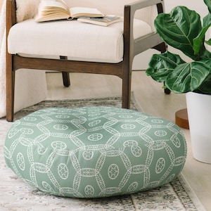 Cozy Meditation Cushion / Reading Nook Cushion / Floor Pillow / Floor Seating / Meditation Pillow / Round and Square Floor Pillows / Green