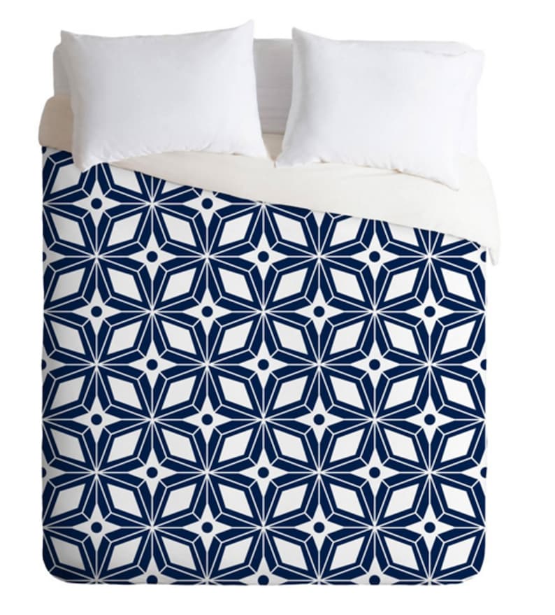 Navy Blue Duvet Cover // Twin Queen King Sizes // Home Decor Etsy