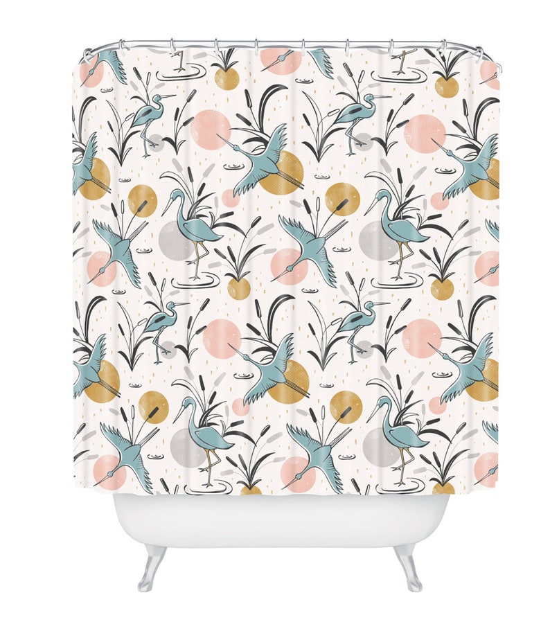 Bohemian Shower Curtain // Cream Shower Curtain // Bathroom Etsy