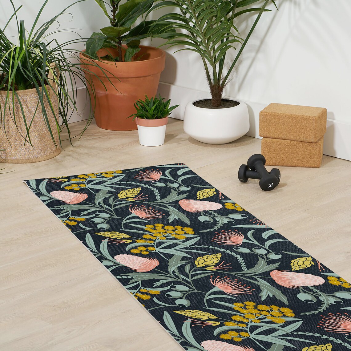Yoga Mat / Floral Yoga Mat / Yoga Gear / Workout Mat / Printed Etsy