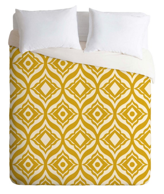 Yellow Duvet Cover / Bedding / Home 