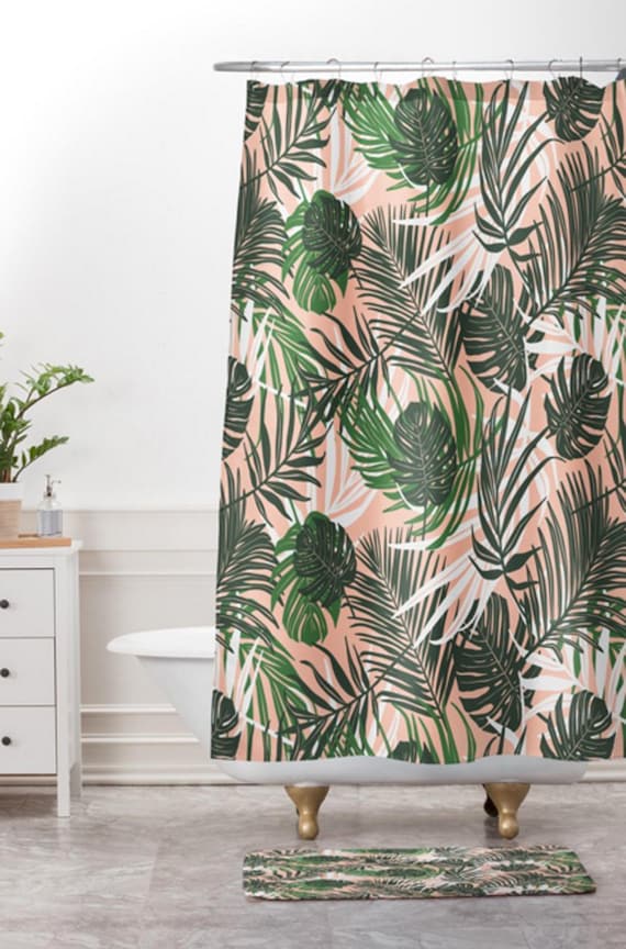 Tropical Shower Curtain Bathroom Hideaway Design