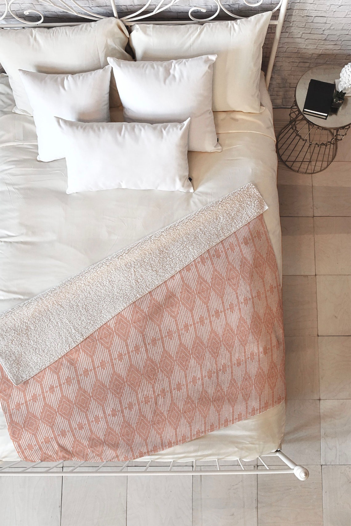 Blush Pink Throw Blanket / Sherpa Fleece Blanket / Winter Etsy