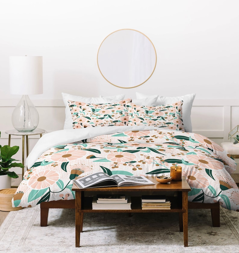 Boho Duvet Cover / Floral Duvet Cover / Duvet Cover Queen / Etsy