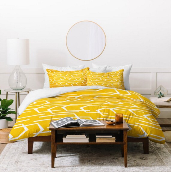 Yellow duvet cover deals