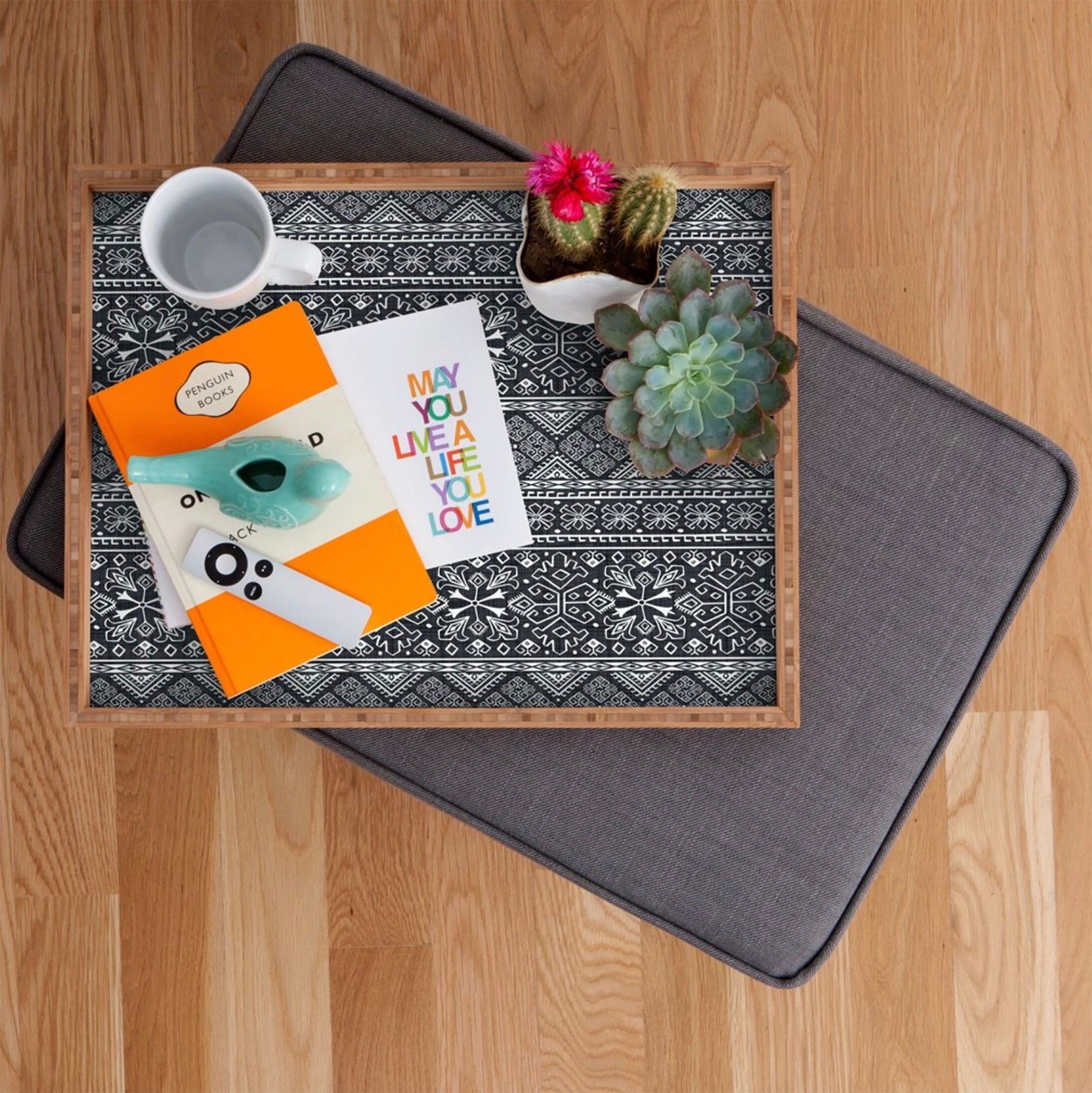 Boho Serving Tray / Rectangular Tray / EcoFriendly Home Decor Etsy