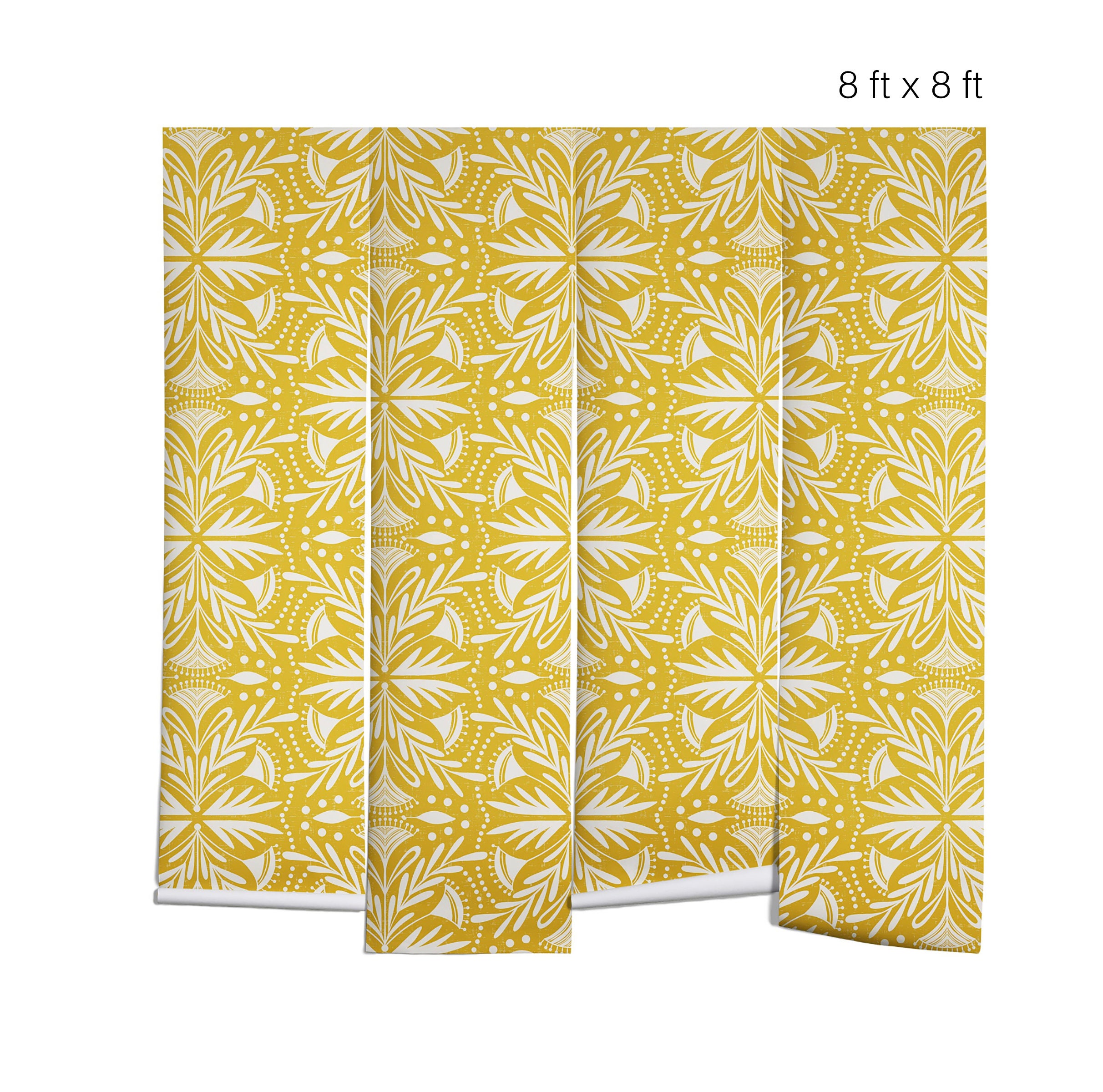 Wall Mural / Removable Wall Mural / Yellow Wall Mural Etsy