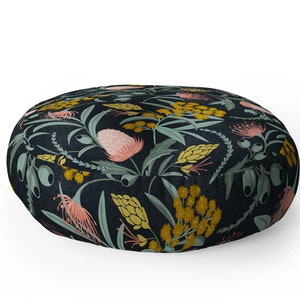 Boho Floor Pillow / Floor Cushion / Meditation Pillow / Floor Seating / Square Floor Pillow / Round Floor Pillow / Floor Pouf / Floral Decor image 4