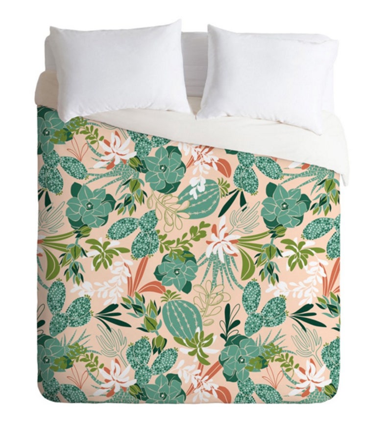 pink boho duvet cover