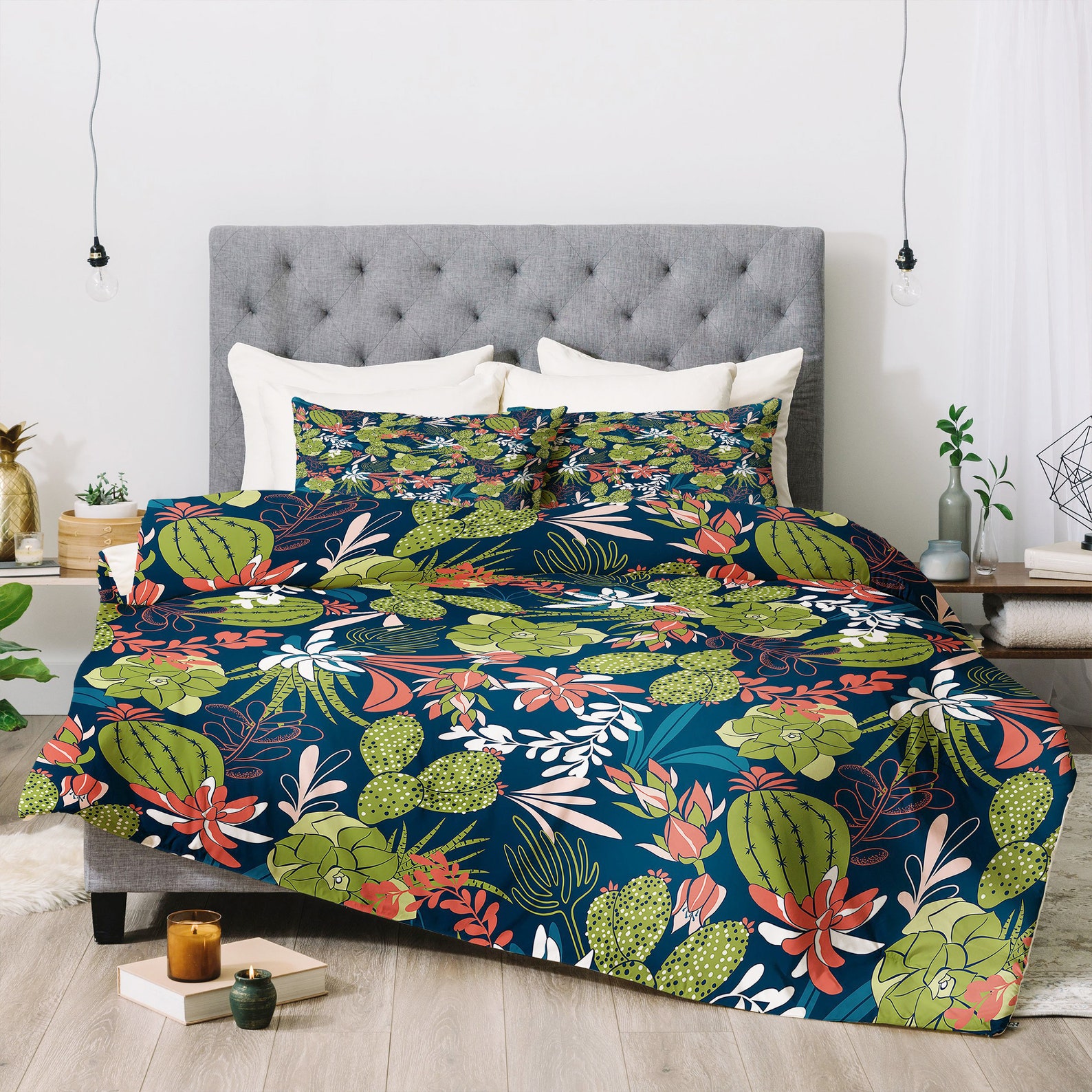 Bohemian Comforter / Boho Bedding / Blue Comforter / Etsy