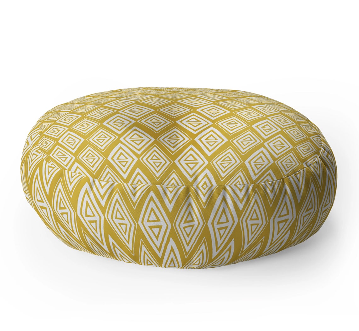 Yellow Floor Pillow // Floor Pillows // Floor Cushion // Boho Etsy
