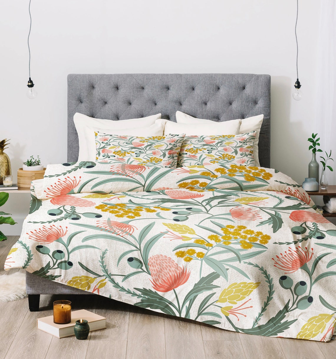 Boho Comforter / Floral Comforter / Queen Comforter / King - Etsy