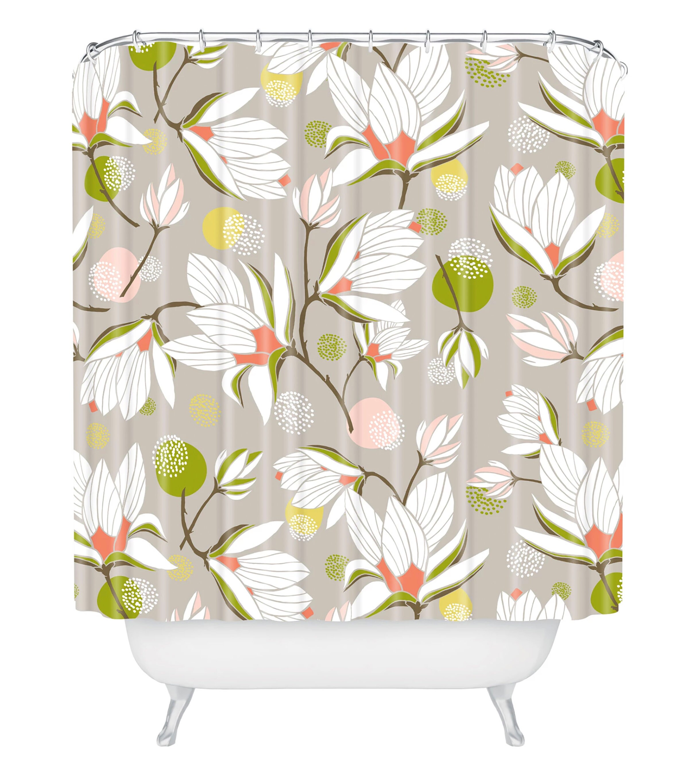 Shower Curtain Fabric Shower Curtain Floral Shower Curtain | Etsy
