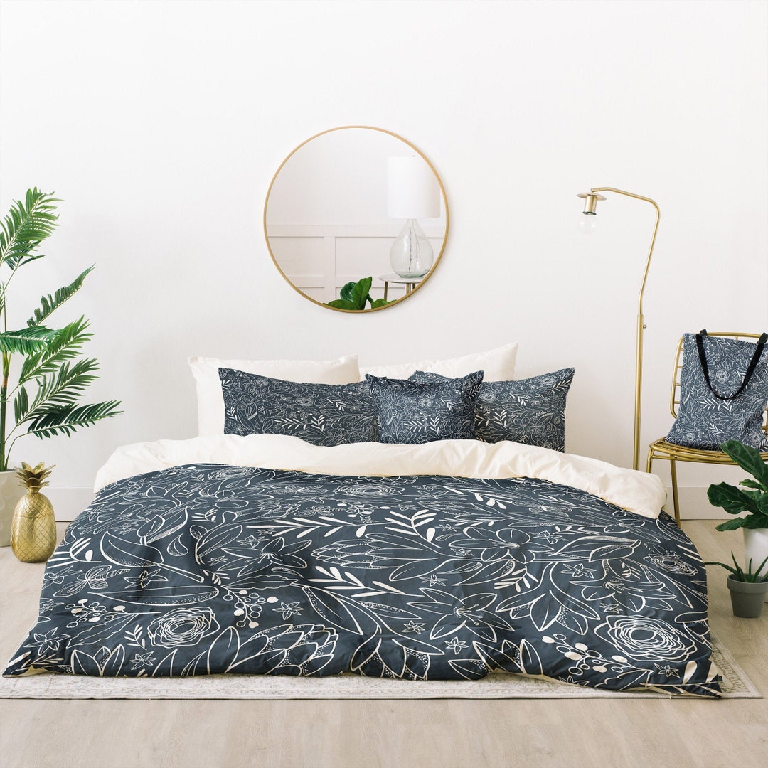 Floral Comforter / Boho Comforter / Lightweight Comforter / Queen