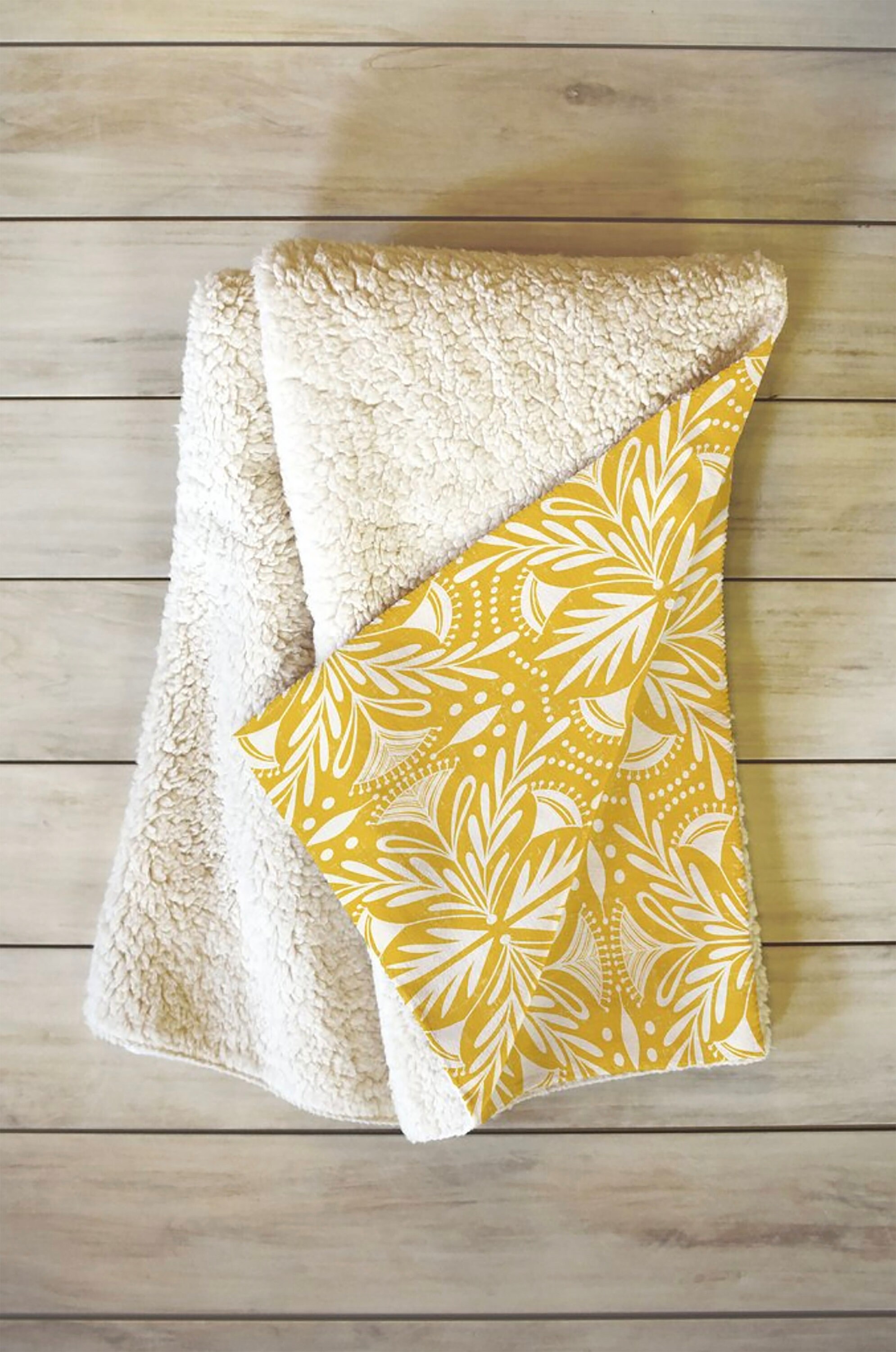 Couverture Boho Throw/Couverture Polaire de Canapé Confortable Décor Jaune Jet Cadeau Pendaison Crém