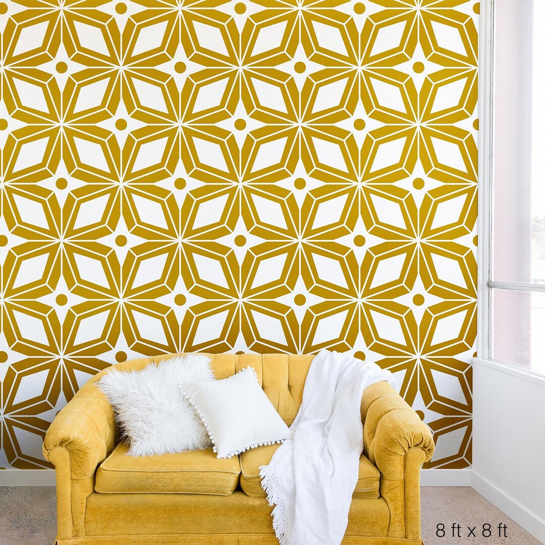 Wall Mural / Mid Century Modern Wallpaper / Wall Mural Peel and Stick