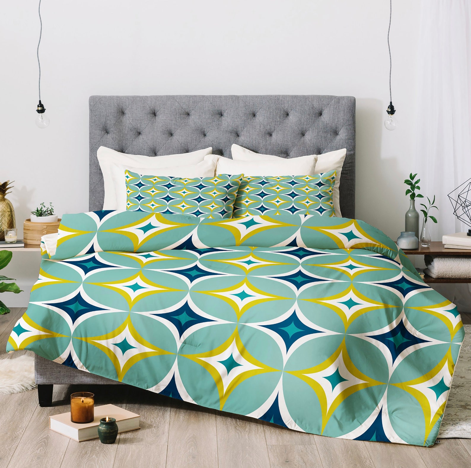 Mid Century Modern Comforter / Retro Style Bedding / Queen - Etsy